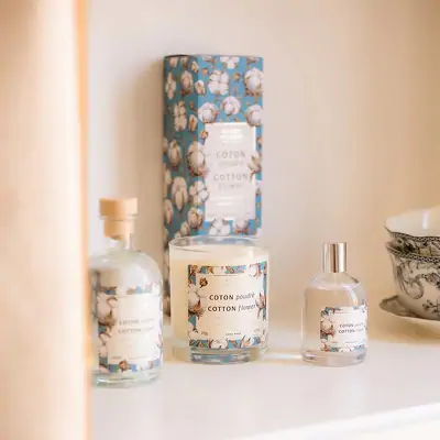 Ароматическая свеча Цветок Хлопка Panier des Sens Home Scented Candle Cotton Flower - AMB30028