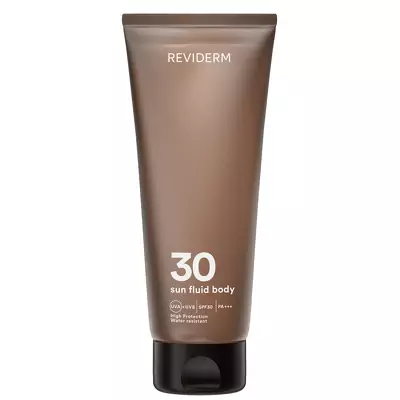 Водостійкий сонцезахисний засіб для тіла з фільтрами широкого спектру дії Reviderm Sun Fluid Body SPF 30