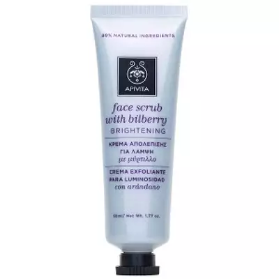Скраб для лица с черникой Осветление Apivita Brightening Face Scrub with Bilberry