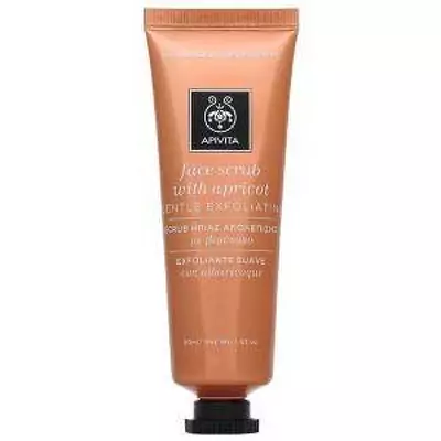Скраб для очищення обличчя Делікатне відлущення з абрикосом Apivita Gentle Exfoliating Scrub