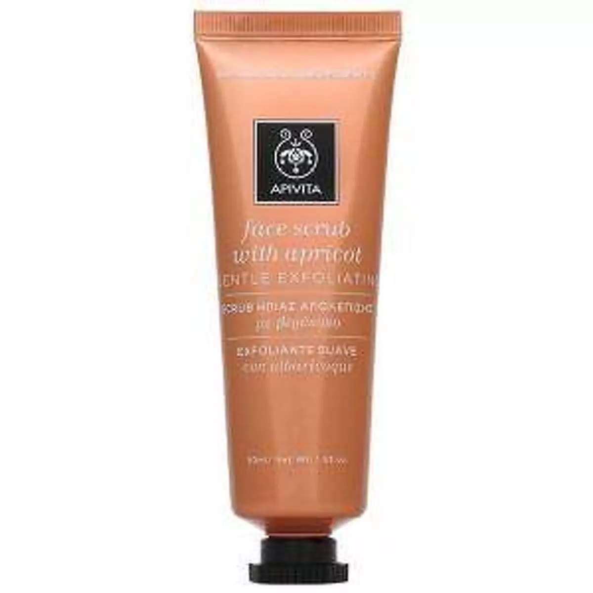 Скраб для очищення обличчя Делікатне відлущення з абрикосом Apivita Gentle Exfoliating Scrub
