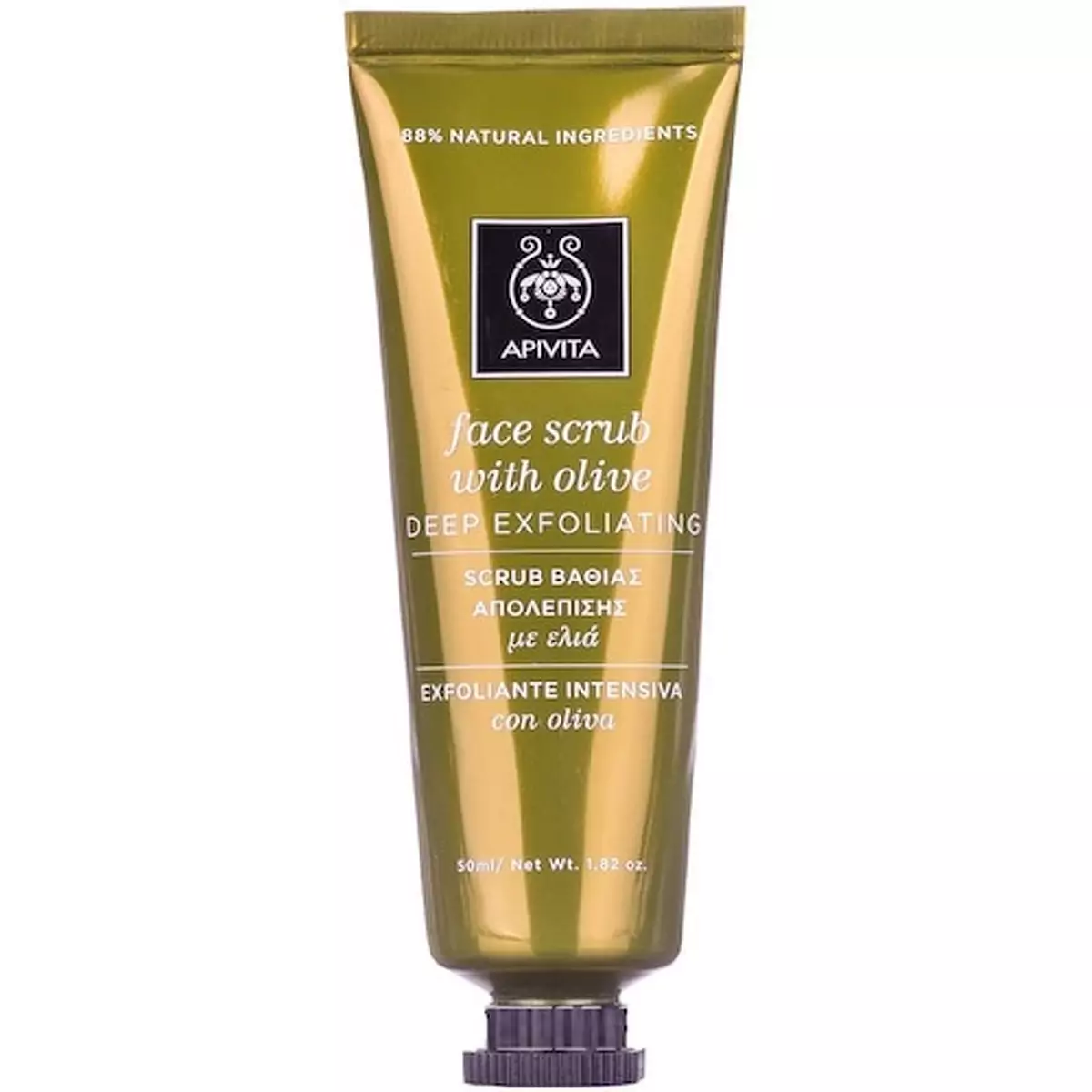 Скраб для очищения лица с маслом оливы Интенсивное отшелушивание Apivita Deep Exfoliating Scrub