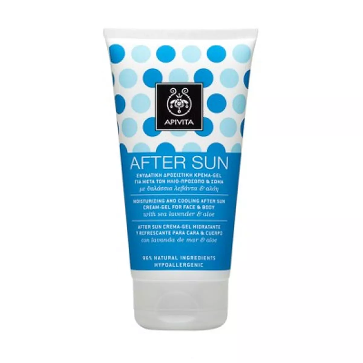 Крем-гель для увлажнения и охлаждения лица и тела после загара Apivita After Sun