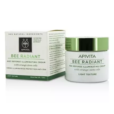 Легкий крем для сияющей кожи со стволовыми клетками апельсина Apivita Age Defense Illuminating Cream Light Texture