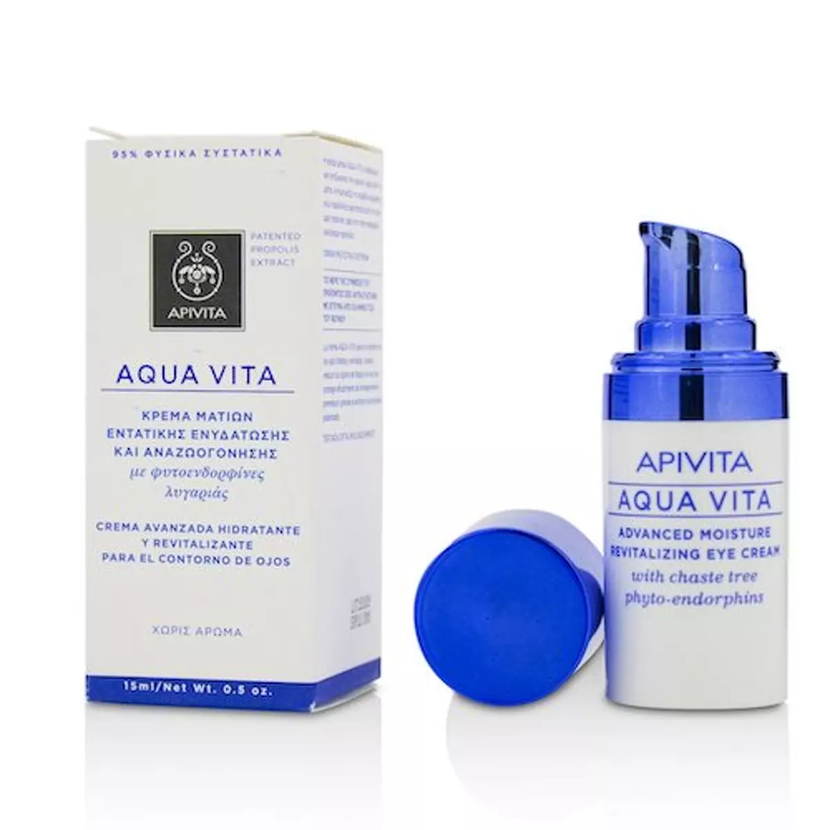 Крем для шкіри навколо очей з фітоендорфінами Apivita Advanced Moisture Revitalizing Eye Cream