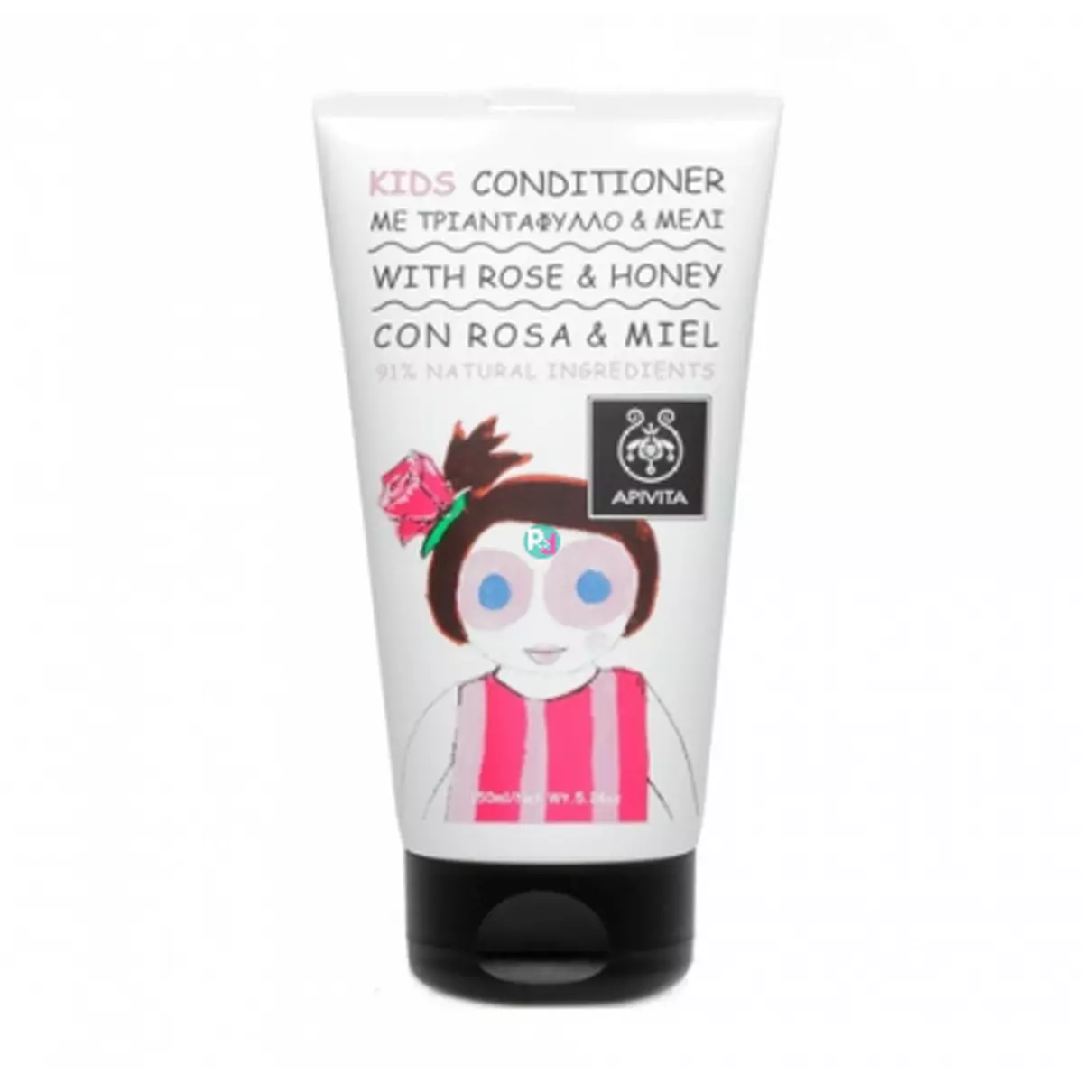 Детский кондиционер для волос с розой и медом Apivita Kids Conditioner