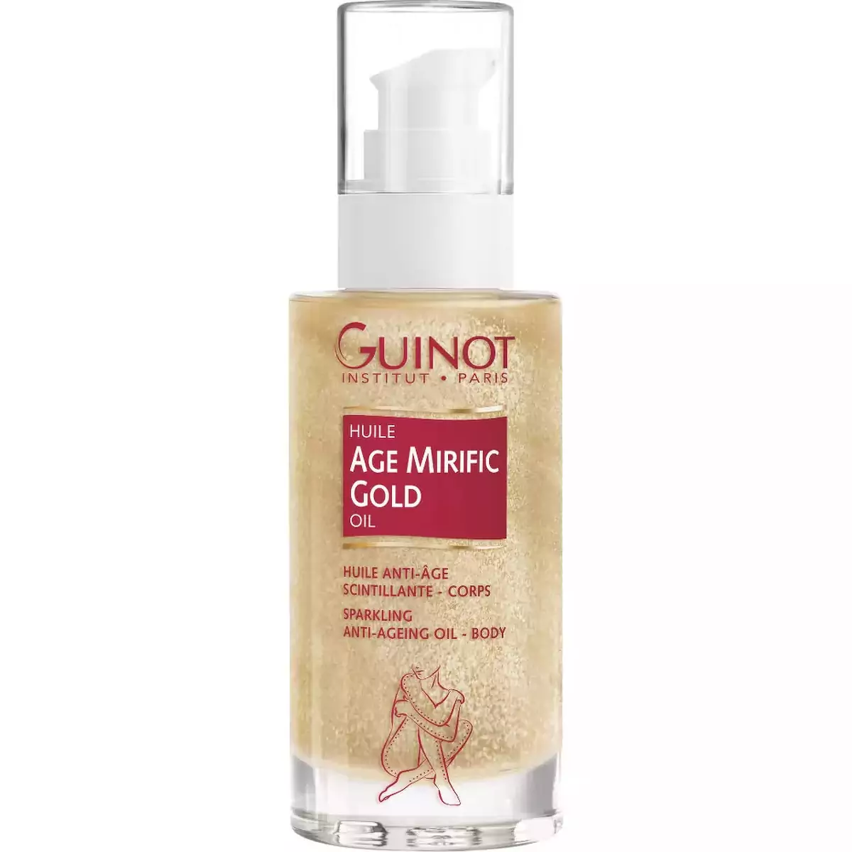 Антивозрастное масло для тела с блеском Guinot Anti Ageing Mirific Oil Gold