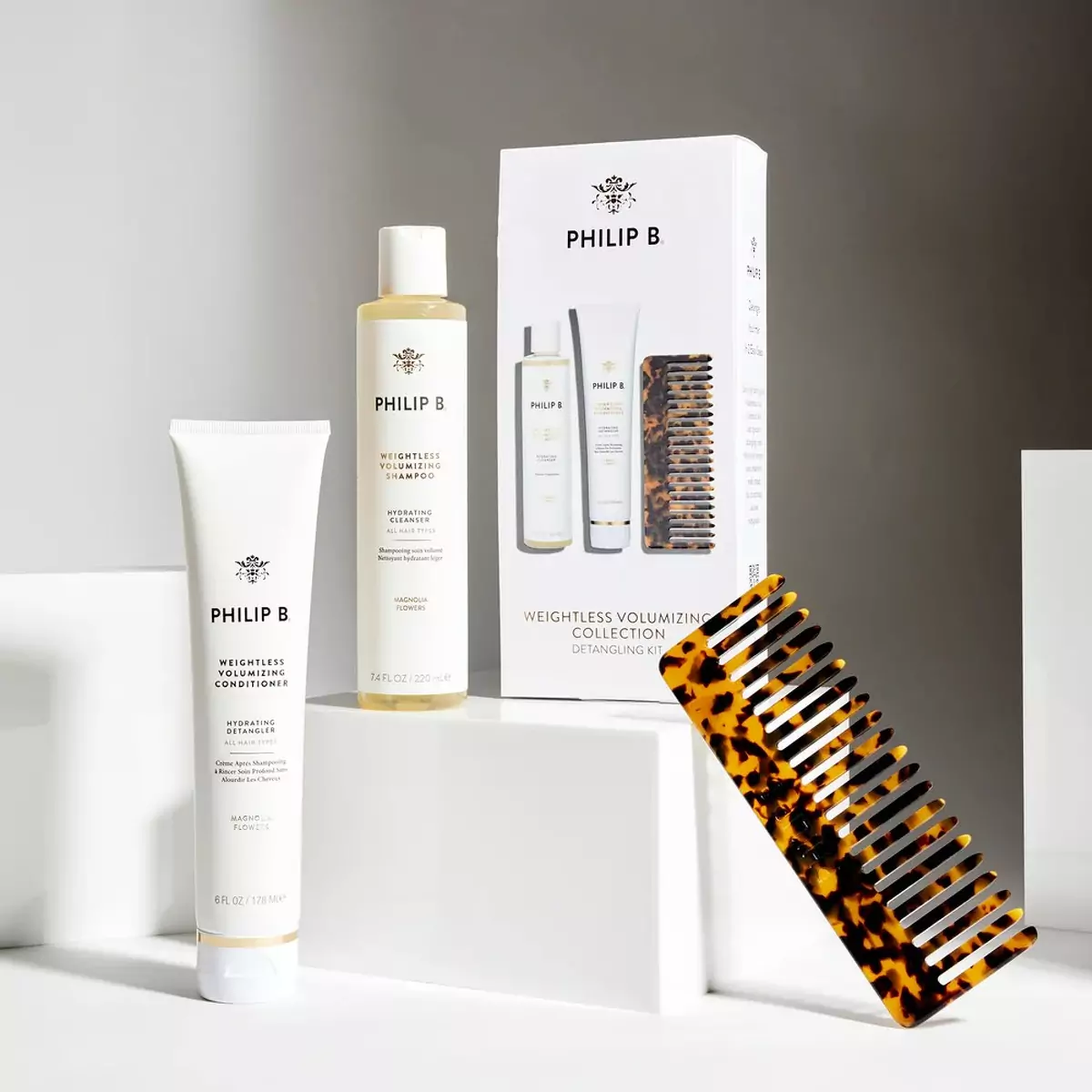 Набор для волос Philip B Weightless Volumizing Collection Detangling Kit