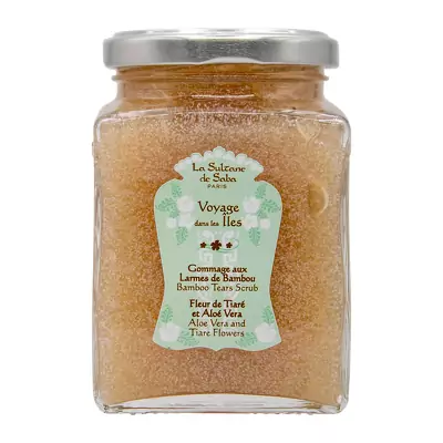 Скраб для тіла Квіти Тіаре та Алое Вера La Sultane de Saba Voyage Iles Bamboo Tears Body Scrub Aloe Vera and Tiare Flower