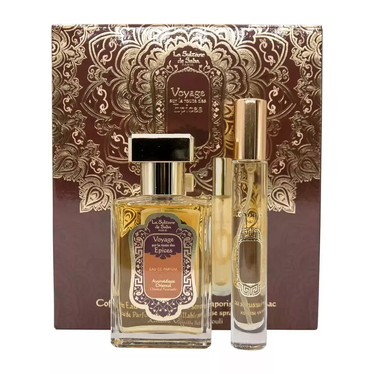 Набор парфюмированной воды Аюрведический Амбра-Ваниль-Пачули La Sultane de Saba Voyage Epices Perfume Gift Set Oriental Ayurvedic Amber Vanilla Patchouli