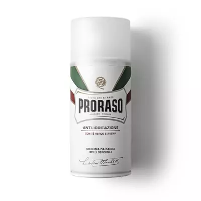 Піна для гоління з екстрактом зеленого чаю для чутливої шкіри Proraso White Line Anti-Irritation Shaving Foam