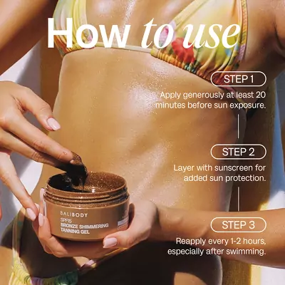 Гель для загара с шимером Bali Body Shimmering Tanning Gel SPF15