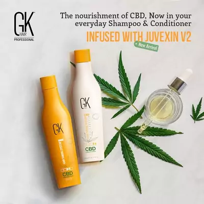 Восстанавливающий шампунь с веганским протеином GKhair CBD Vegan Shampoo