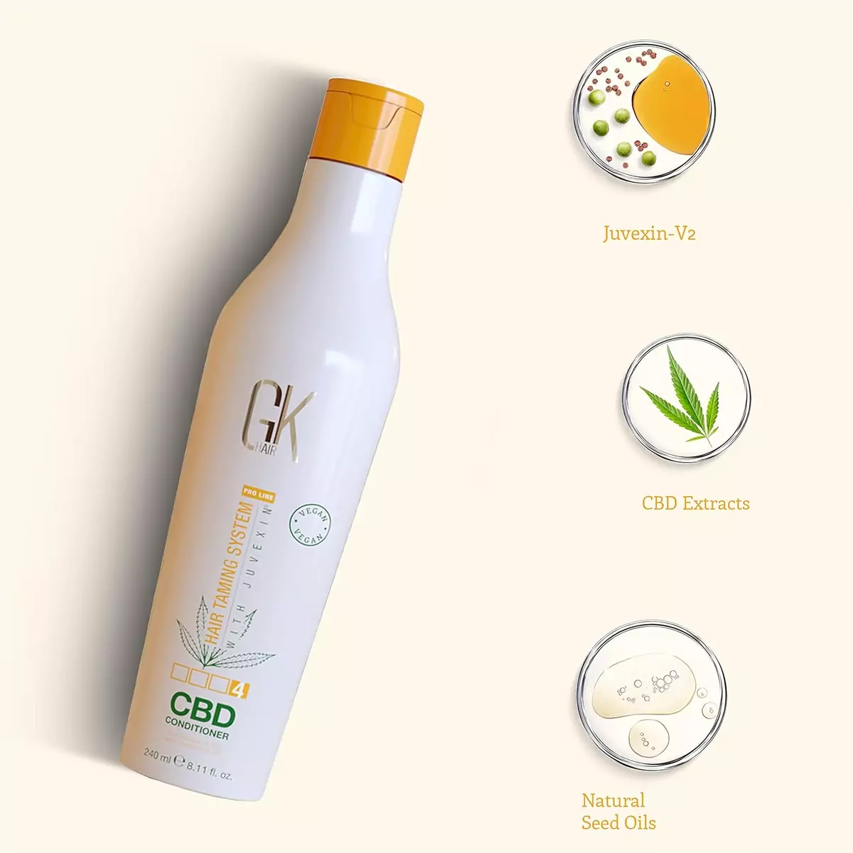 Кондиционер с веганским протеином GKhair CBD Vegan Conditioner