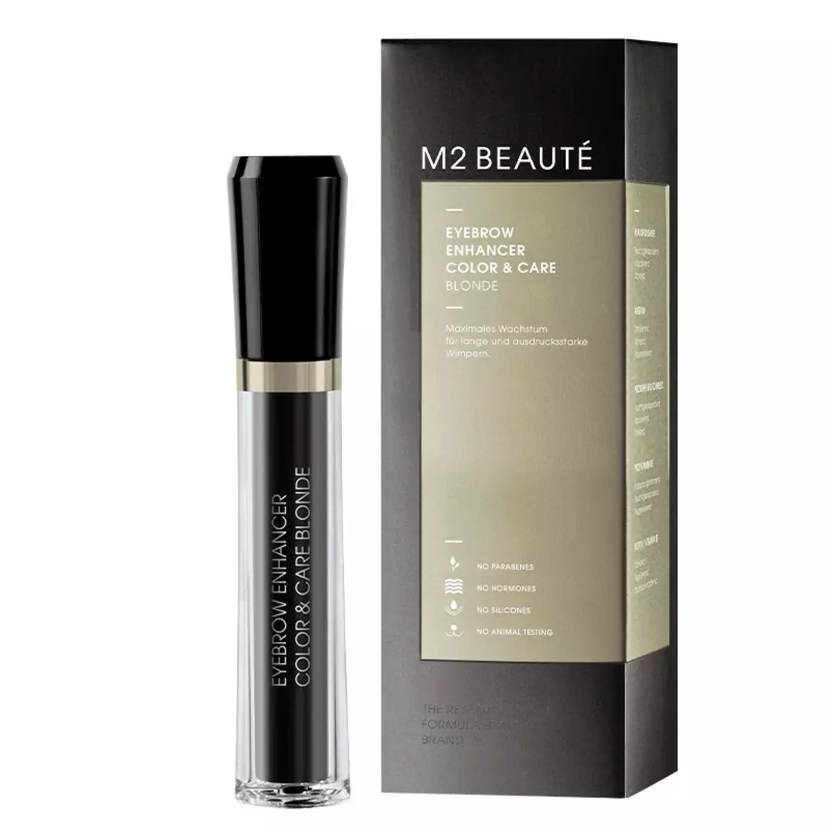 Туш-догляд з cu-пептидом для брів +25% M2 BEAUTÉ Eyebrow Enhancer Color and Care