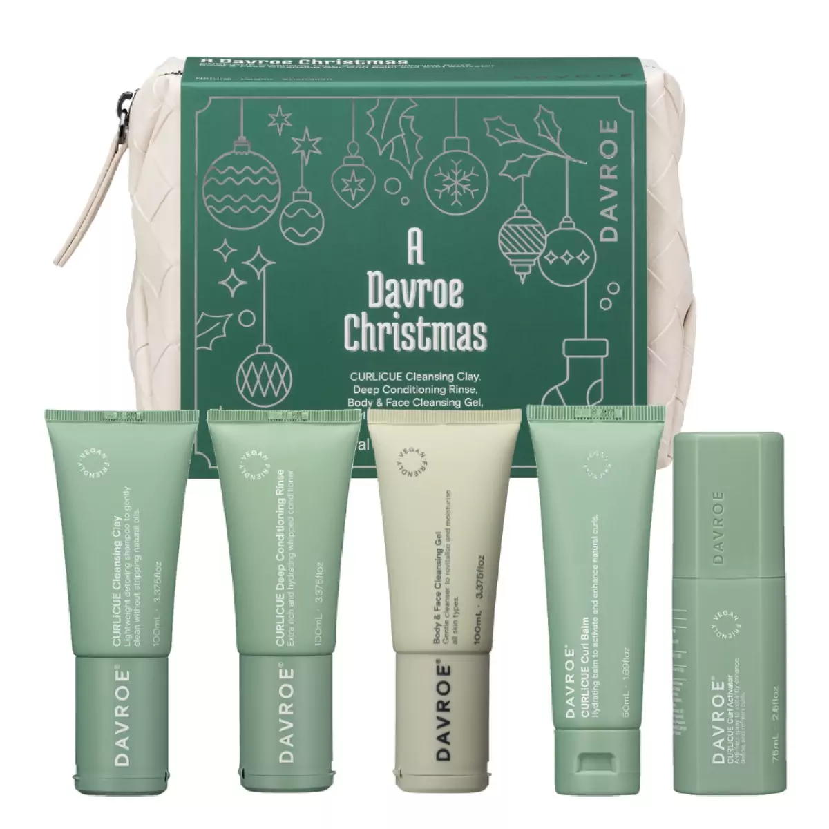 Рождественский тревел набор для кудрей Davroe Curlicue Travel Pack
