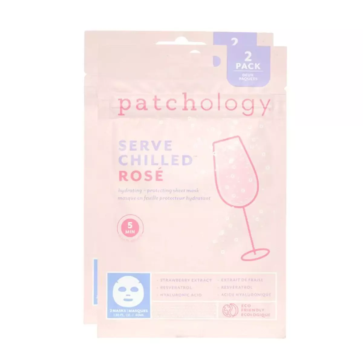 Освежающая маска для лица экстрактом розы Patchology Rose Sheet Masque 2 Pack Duo