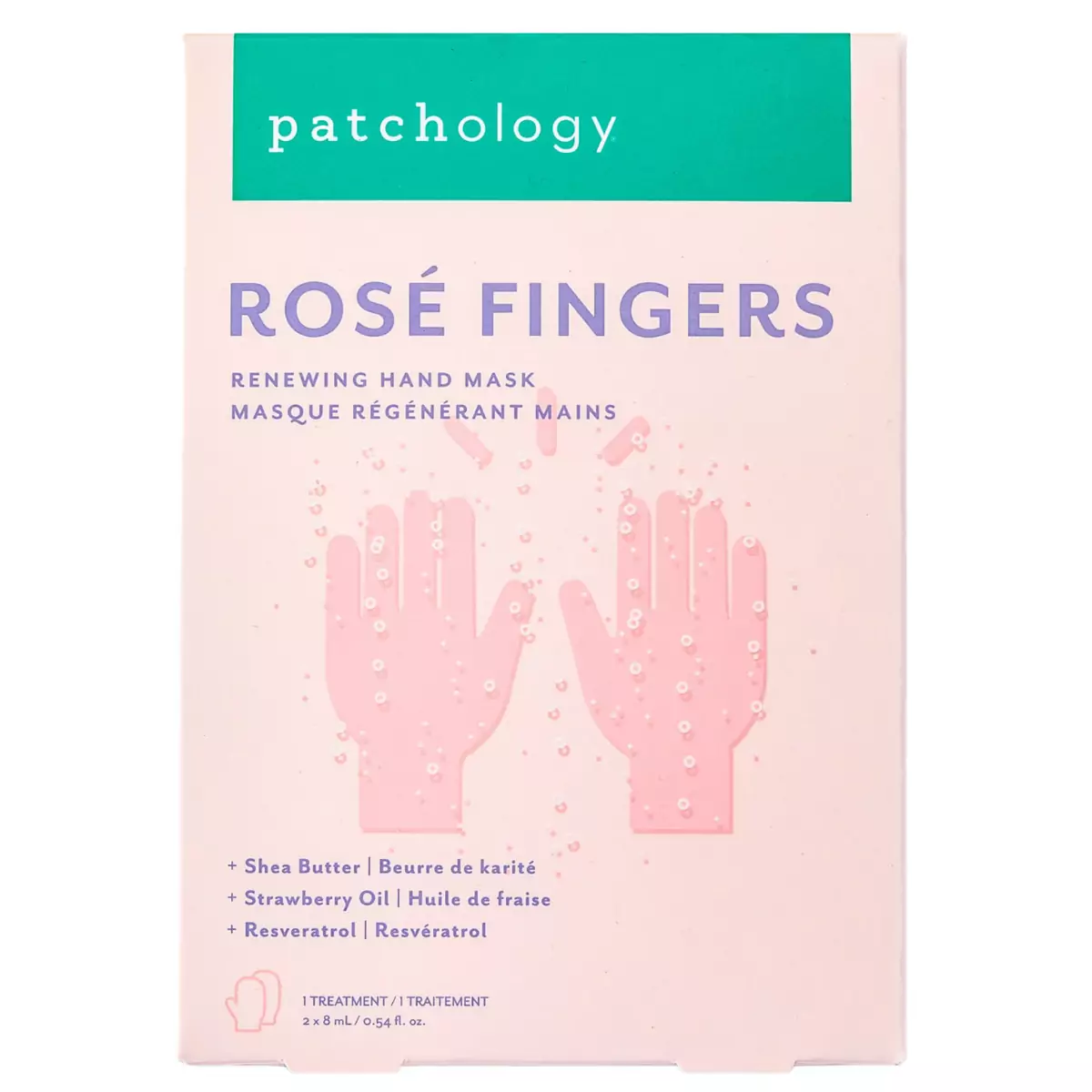 Освежающая маска для рук с экстрактом розы Patchology Serve Chilled Rose Fingers