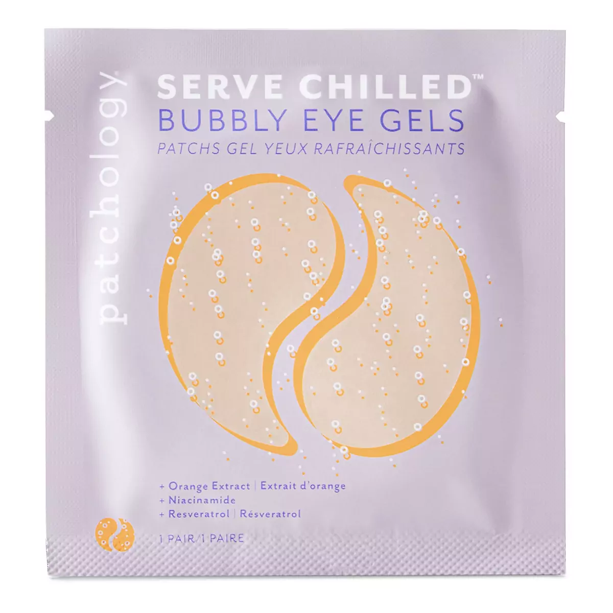 Осветительные патчи для мгновенного сияния Patchology Serve Chilled Bubbly Eye Gels