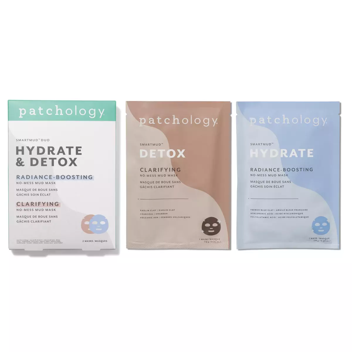 Дуо масок Детокс и Укрепляющая Patchology SmartMud Duo - Detox and Hydrate