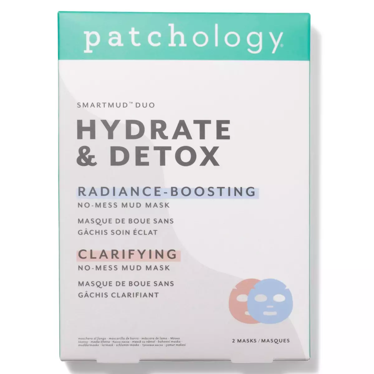 Дуо масок Детокс и Укрепляющая Patchology SmartMud Duo - Detox and Hydrate