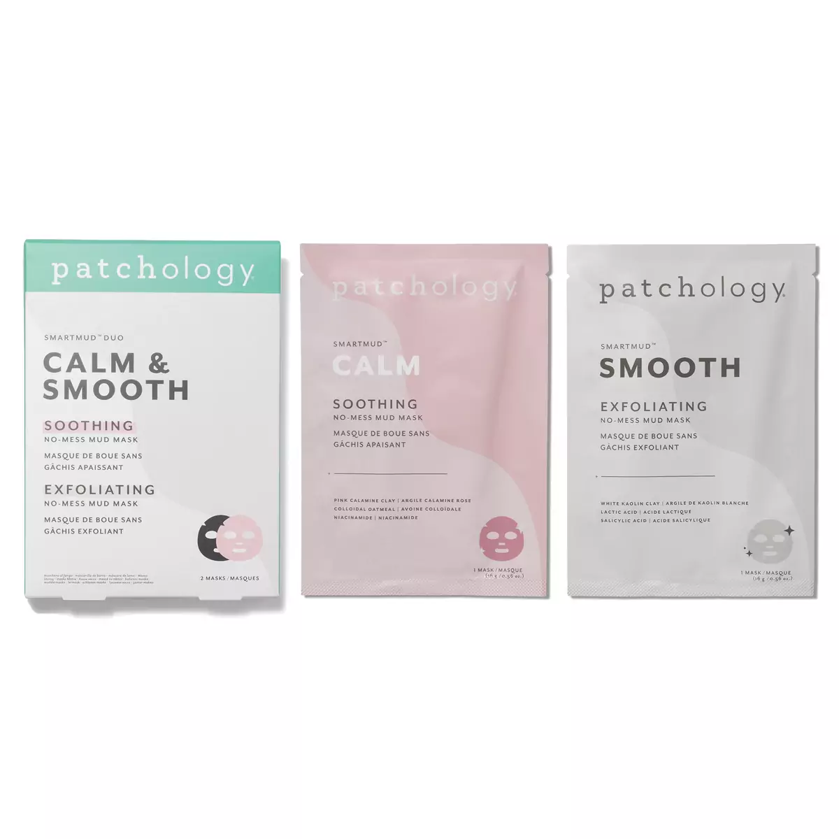 Дуо масок Обновляющая и Успокаивающая Patchology SmartMud Duo - Smooth and Calm