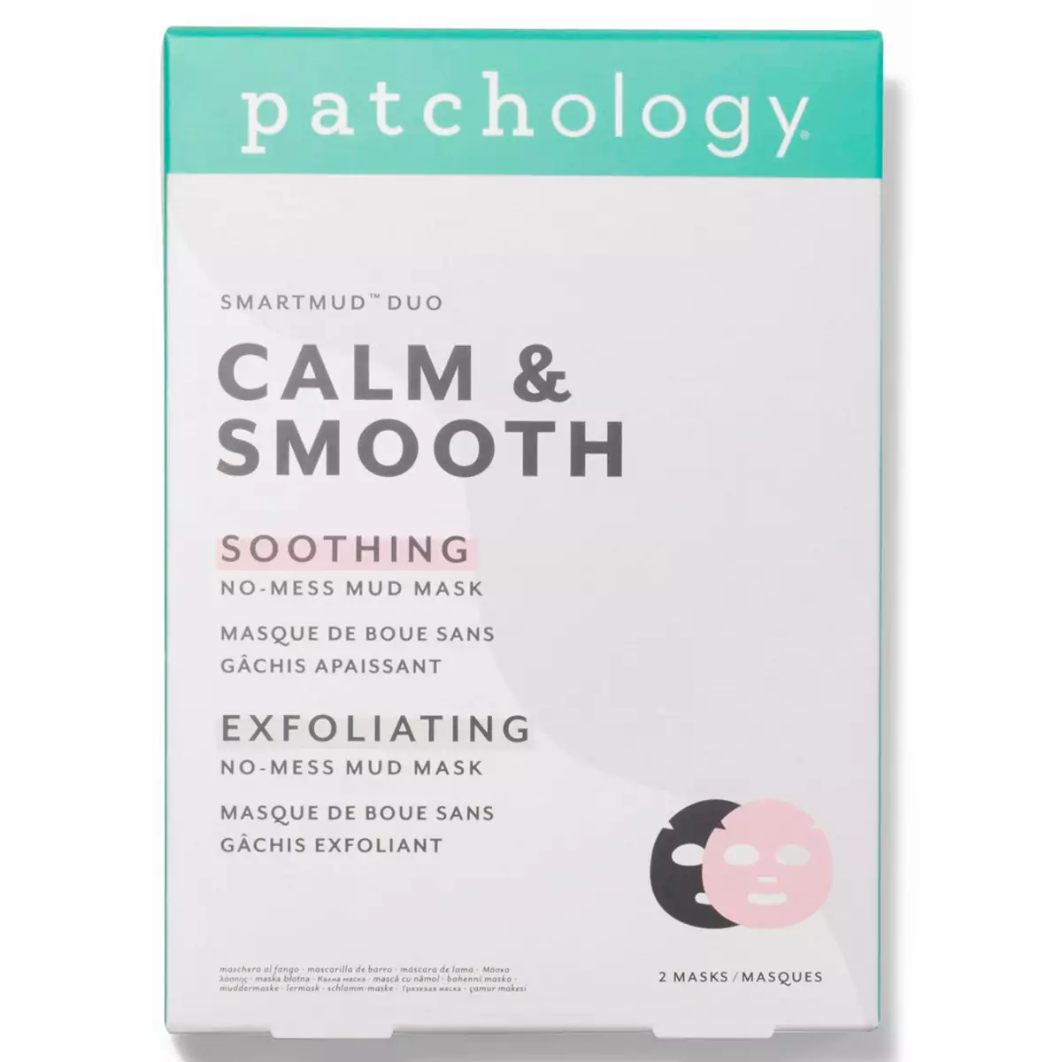 Дуо масок Обновляющая и Успокаивающая Patchology SmartMud Duo - Smooth and Calm