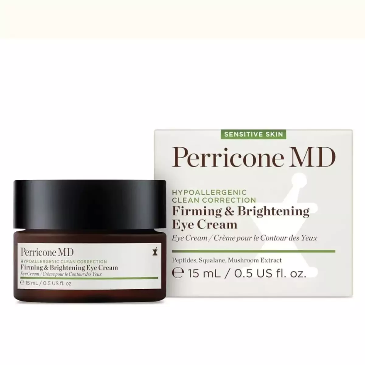 Засіб навколо очей для чутливої шкіри Perricone MD Hypoallergenic Clean Correction Firming and  Brightening Eye Cream