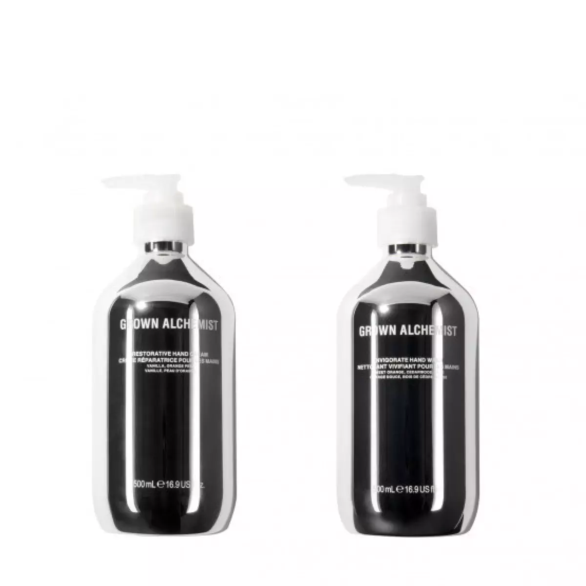Лимитированный дуэт по уходу за руками в хромированном дизайне Grown Alchemist Hand Care Set Chrome Edition