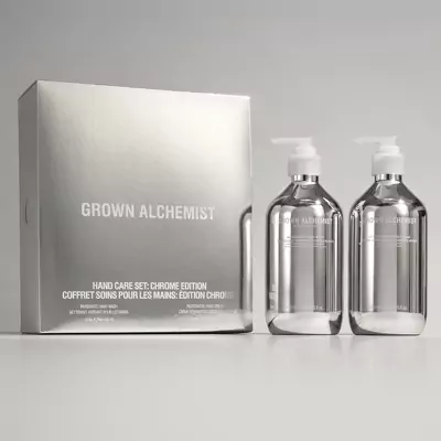 Лимитированный дуэт по уходу за руками в хромированном дизайне Grown Alchemist Hand Care Set Chrome Edition