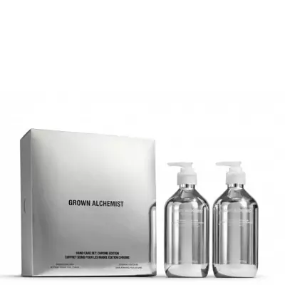 Лимитированный дуэт по уходу за руками в хромированном дизайне Grown Alchemist Hand Care Set Chrome Edition