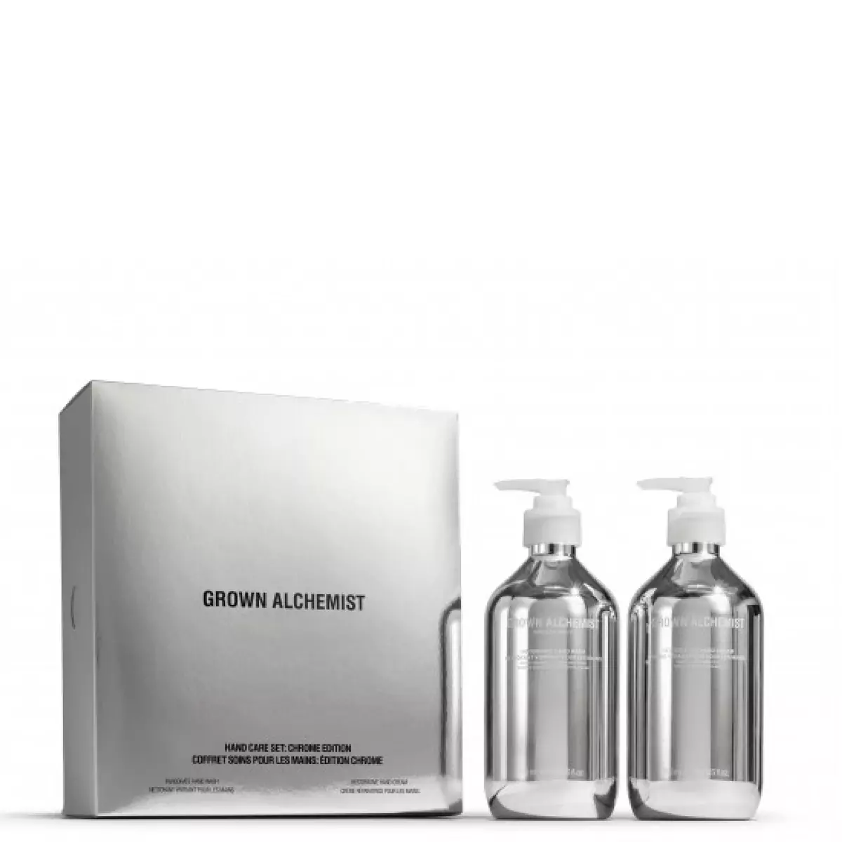 Лимитированный дуэт по уходу за руками в хромированном дизайне Grown Alchemist Hand Care Set Chrome Edition