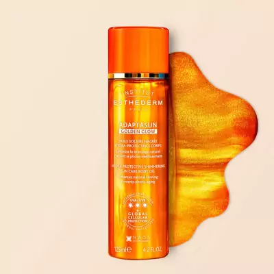 Защитное масло с шимером Institut Esthederm Adaptasun Golden Glow Hydra-Protective Shimmering Sun Care Body Oil
