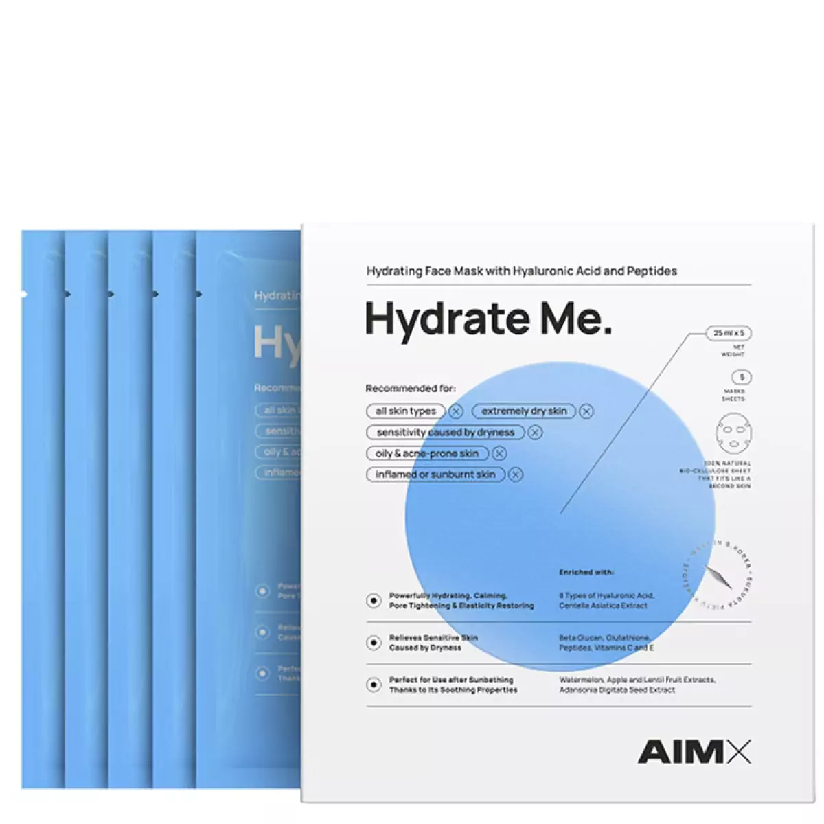 Увлажняющая маска AIMX Hydrate Me with peptides - 580-00131