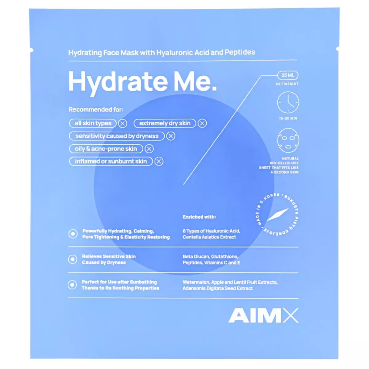 Увлажняющая маска AIMX Hydrate Me with peptides - 580-00131