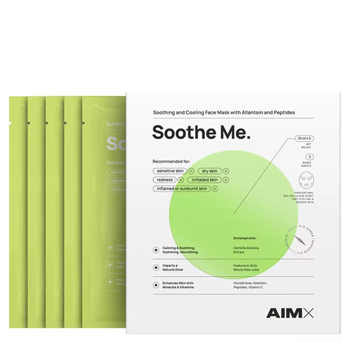 Успокаивающая маска AIMX Soothe Me with peptides - 580-00130