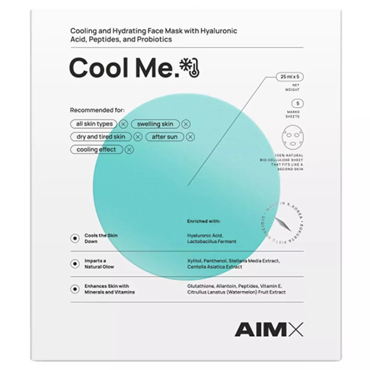 Охлаждающая маска AIMX Cool Me face mask - 580-00137