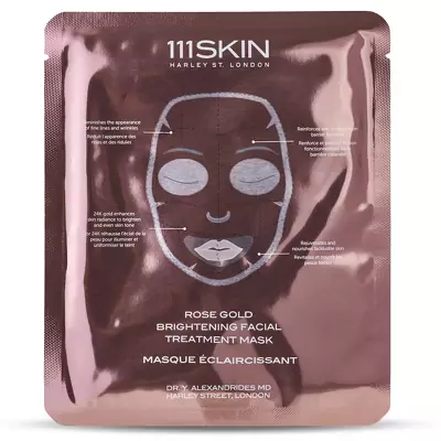 Осветляющая маска для лица с розовым золотом 111SKIN Rose Gold Brightening Facial Treatment Mask Box