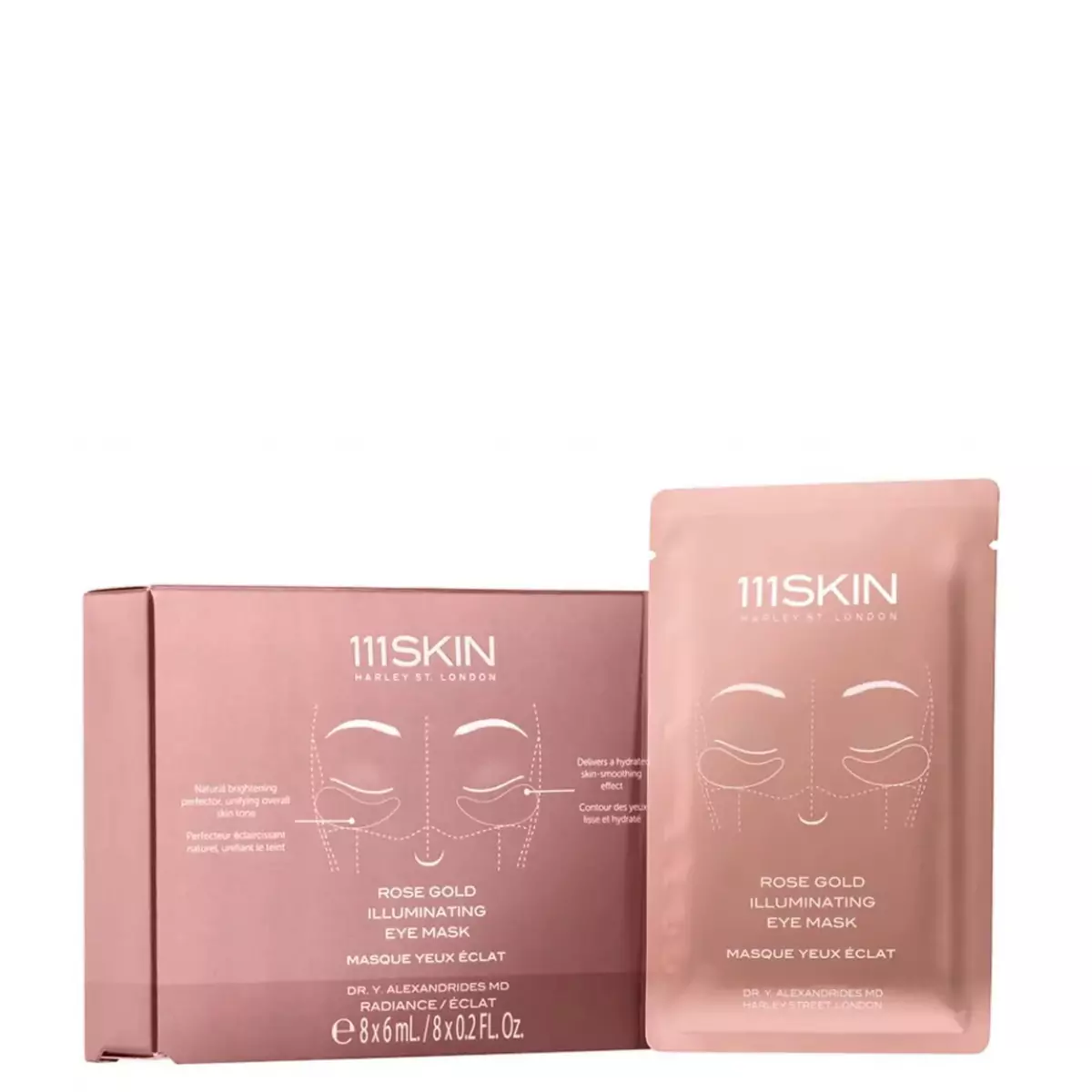 Маски для кожи вокруг глаз осветляющая из розового золота 111SKIN Rose Gold Illuminating Eye Mask Box