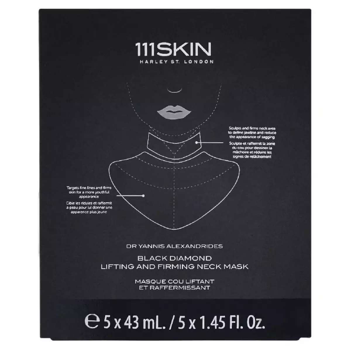 Подтягивающая и укрепляющая маска для шеи 111SKIN Black Diamond Lifting and Firming Mask