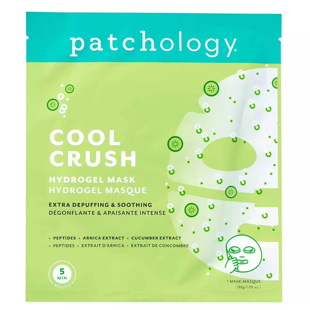 Гидрогелевая маска для уменьшения отеков лица Patchology Cool Crush Extra-Depuffing Hydrogel Face Mask