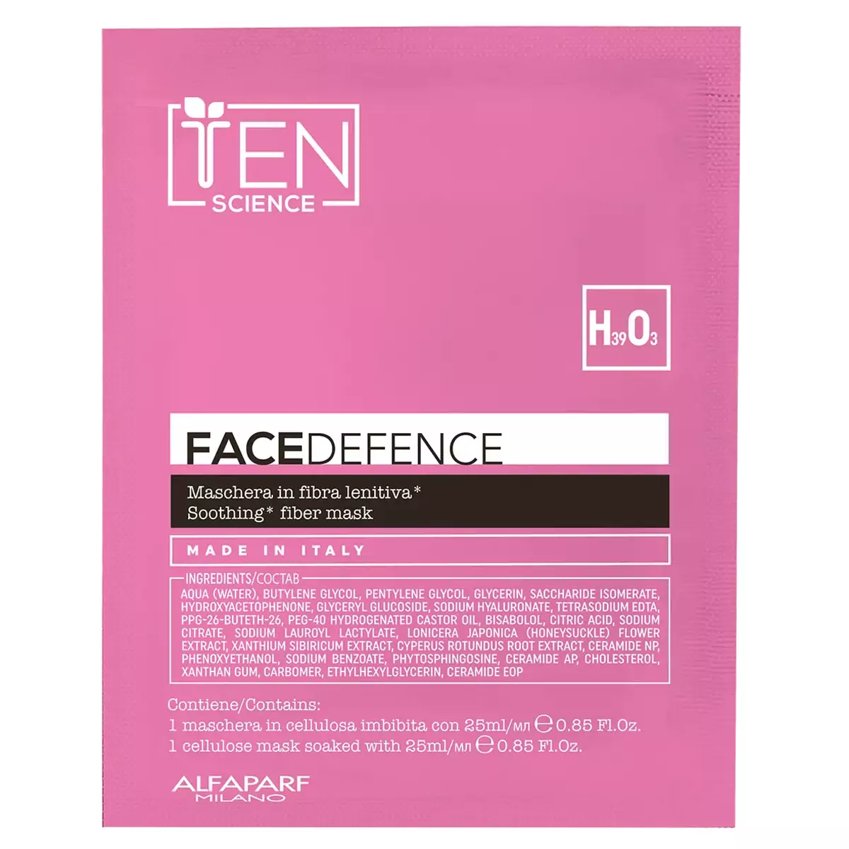 Инновационная волокнистая маска для чувствительной кожи Ten Science Face Defence Biodegradable Fiber Mask