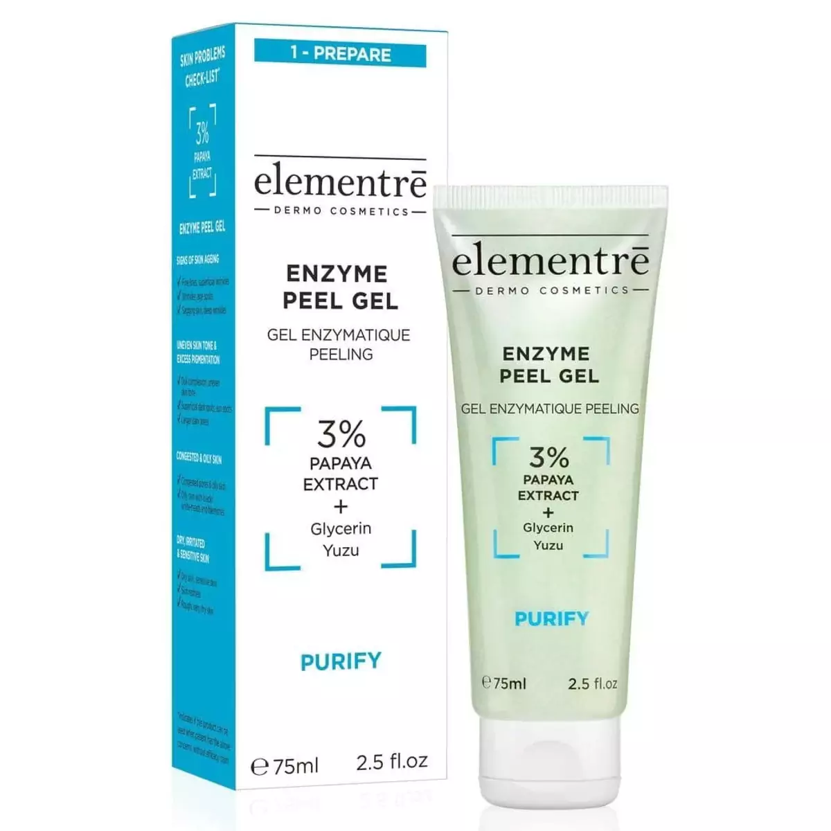 Ензимний гель-пілінг Elementre Enzyme Peeling Gel 3% Papaya