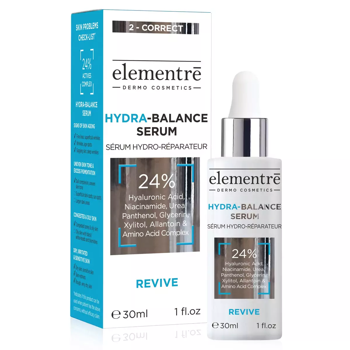 Зволожуюча-відновлююча сироватка Elementre 24% Soothing and Repairing Complex Hydro-Balance Serum