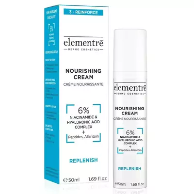 Живильний зволожуючий крем Elementre 6% Niacinamide and Hyaluronic Acid