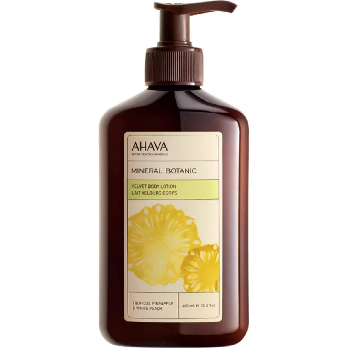 Ніжне молочко для тіла ананас/персик Ahava Mineral Botanic Body Lotion Pineapple and White Peach