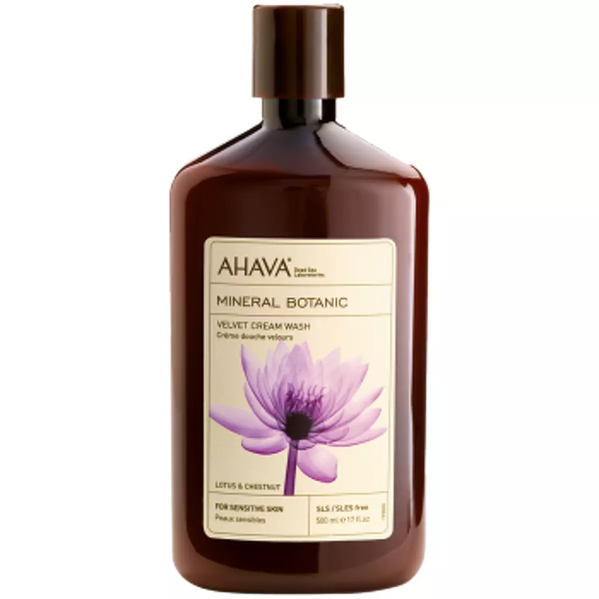 М\'який крем для душу лотос/солодкий каштан Ahava Mineral Botanic Cream Wash Lotus