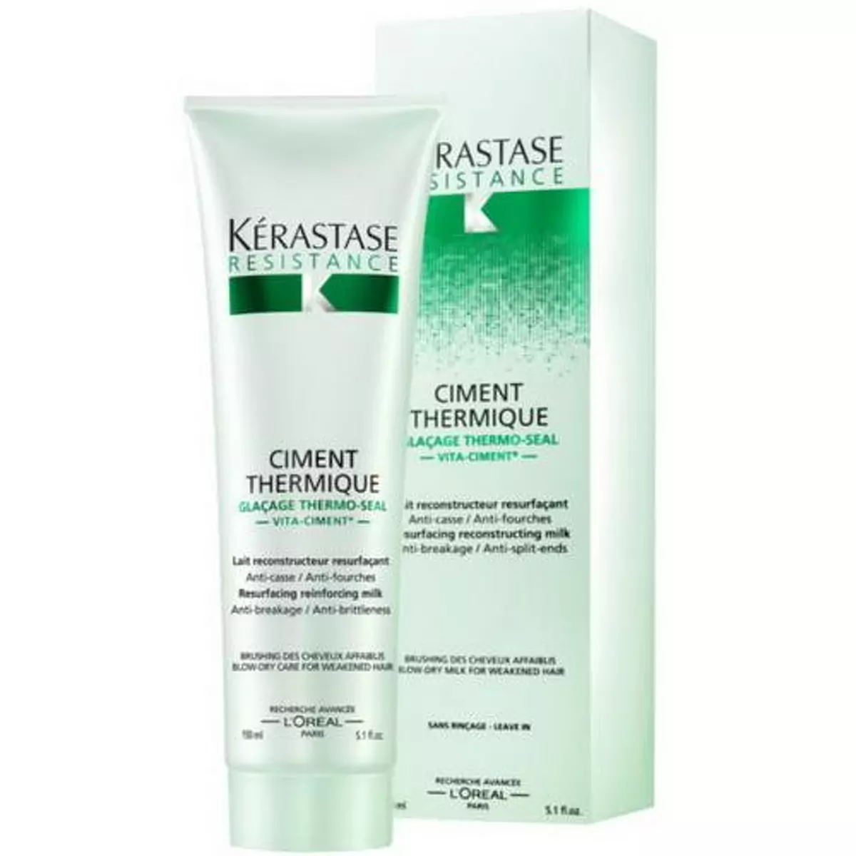 Термоактивне молочко для пошкодженого волосся Kerastase Resistance Ciment Thermique