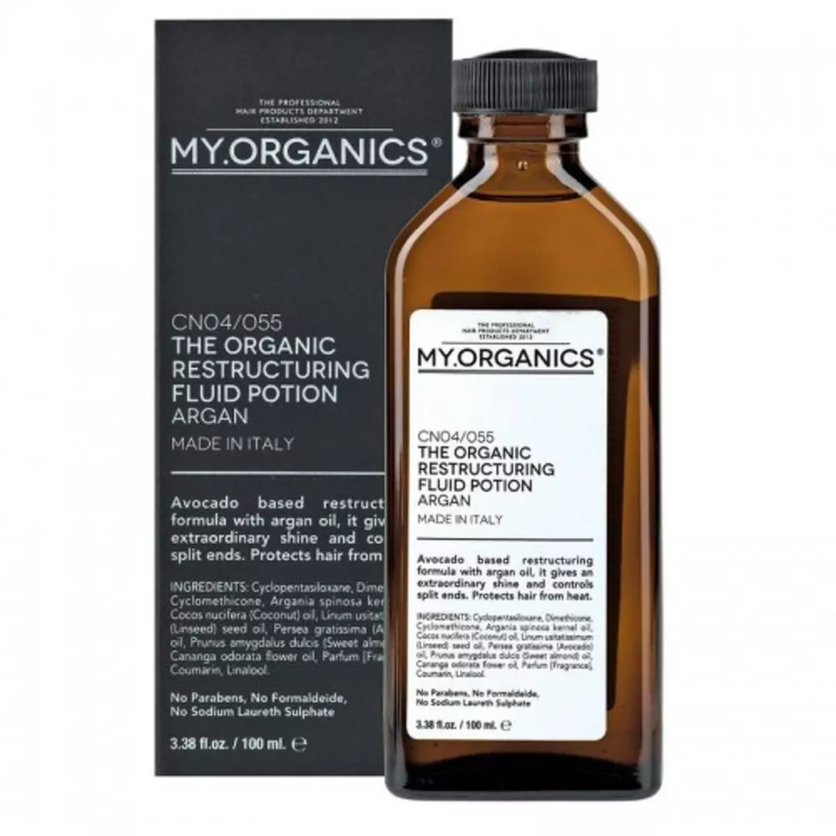 Реструктурирующее органічне масло аргану та авокадо My.Organics My Restructuring Fluid Potion
