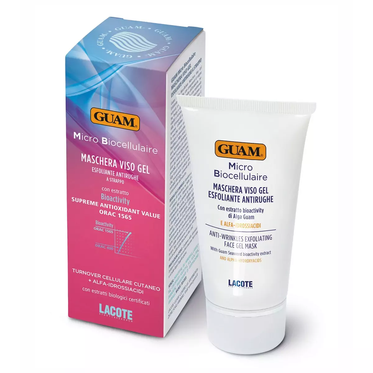 Микробиоклеточная гликолевая маска для лица Guam Micro Biocellulaire Maschera Viso Gel